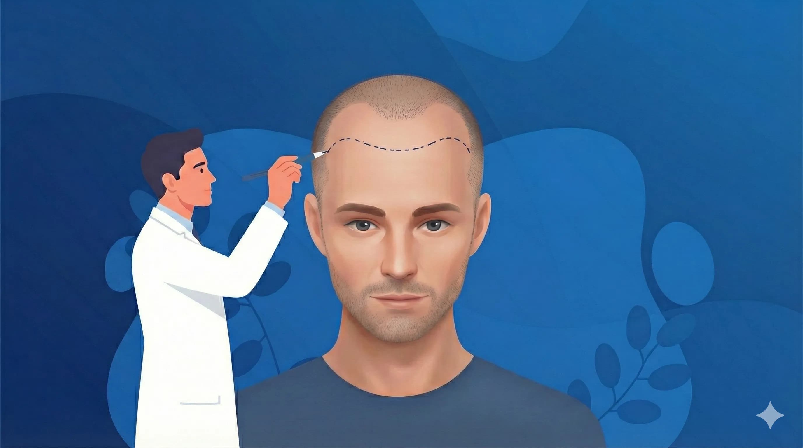 FUE Hair Transplant Illustration